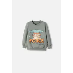 STAR WARS - Buzo de Mandalorian cerrado verde para niño 2T a 6T
