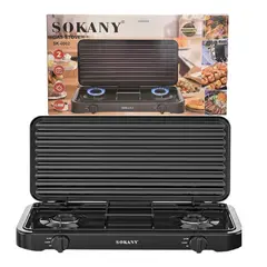 SOKANY - Estufa A Gas 2 Puestos 4.4kw Acero Inoxidable