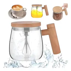 GENERICO - Mug Pocillo Mezclador Automático Recargable Vidrio Premium