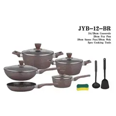 GENERICO - Juego De Ollas 12 PCS REF JYB-12