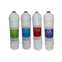 GENERICO - Filtros En Línea Polideth PP + Carbón Granulado T33+ Carbón Bloque CTO + Membrana UF