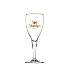 GENERICO - Copa Cerveza Kostritzer 300ml Cristal Premium Borde Dorado.