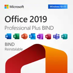 MICROSOFT - Office 2019 Professional Plus KEY Bind - 1 Usuario 1 PC Windows Original
