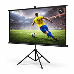 GENERICO - Telon Proyector Pantalla Videobeam Tripode Soporte 72pulgada