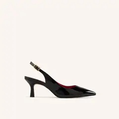 MARIO HERNANDEZ - Tacones Capital Con Correa Negro Noche Glamour