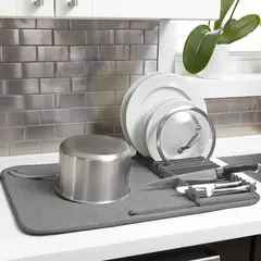 GENERICO - Escurridor De Platos Plegable Con Tapete Absorbente
