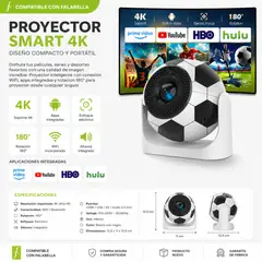 AMERICAN GENERICS - Mini proyector con WiFi y Bluetooth, 4K mundial