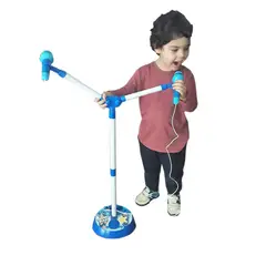GENERICO - Karaoke Con Doble Microfono Niños Color Azul