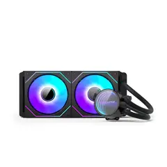 COMPUMAX - REFRIGERACIÓN LÍQUIDA ARGB RADIADOR 240MM DOBLE FAN COMPATIBLE INTEL Y AMD BOMBA 2600RPM