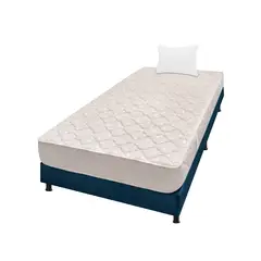 DORMILANDIA - Colchón con Base Cama cama Sencillo Firmeza Media Espumado Multisleep 100 x 190 cm + Almohada
