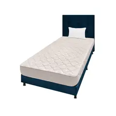 DORMILANDIA - Colchón con Base Cama Sencillo Firmeza Media Espumado Multisleep 100 x 190 cm + Almohada