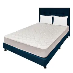 DORMILANDIA - Colchón con Base Cama cama Semidoble Firmeza Media Espumado Multisleep 120 x 190 cm + 2 Almohadas