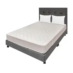 DORMILANDIA - Colchón con Base Cama Queen Firmeza Media Espumado Multisleep 160 x 190 cm + 2 Almohadas