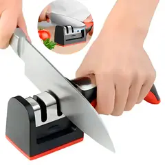 GENERICO - Afilador De Cuchillos Profesional 3 Etapas 20.5x5cm - Restaurador De Filo Ergonómico
