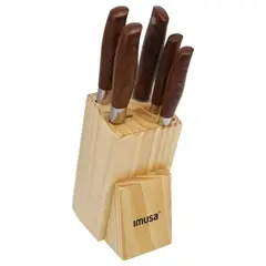 Imusa - Set de 4 Cuchillos + Bloque + Afilador Talent 5861035387