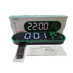 GENERICO - Reloj Inteligente Digital De Pared Grande verde Control Remoto