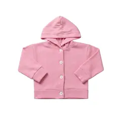 BIGBOYS - Sueter Capota Acanalado Fucsia Niña