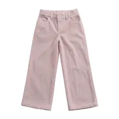 BIGBOYS - Pantalon Pana Palazzo Bordado Rosado Niña