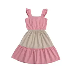 BIGBOYS - Vestido Malteada Fucsia Beige Niña