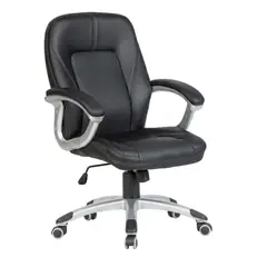 GENERICO - SILLA ESTOCOLMO MEDIA BASE NYLON ASIENTO Y ESPALDA EN CUERO SINTETICO