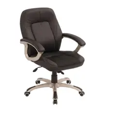 GENERICO - SILLA BELGICA MEDIA BASE NYLON ASIENTO Y ESPALDA EN CUERO SINTETICO