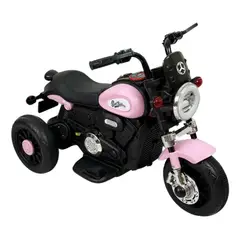 GENERICO - Moto Carro Eléctrica Luces Sonidos Niño Recargable Harley Rosado