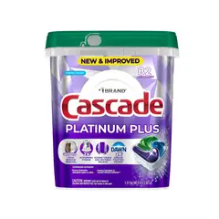 CASCADE - Jabon Lavavajillas Potente Platinum Plus 82 Pods