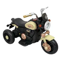 GENERICO - Moto Carro Eléctrica Luces Sonidos Niño Recargable Harley Beige