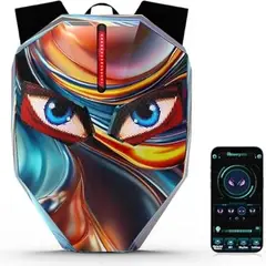 GENERICO - Mochila LED Para Motociclista 3D Impermeable