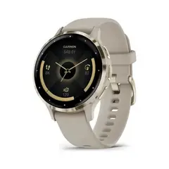 GENERICO - Smartwatch Venu 3S color Beige con bisel dorado con pantalla amoled