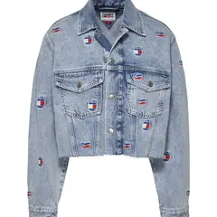 TOMMY HILFIGER - Chaqueta Vaquera De Algodón Reciclado Mujer Azul Tommy Jeans