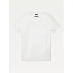 TOMMY HILFIGER - Camiseta Básica De Algodón Niño Blanco