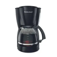 HAMILTON BEACH - Cafetera con Filtro de 12 tazas y Jarra de Vidrio