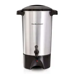 HAMILTON BEACH - Cafetera Eléctrica 42 tazas Acero Inoxidable tipo Greca
