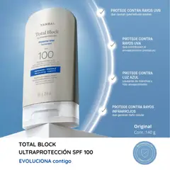 YANBAL - Protector Solar Total Block Ultraprotección SPF 100