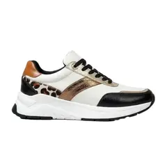 EVEGONZ - TENIS DE MUJER ZAPATO DEPORTIVOS EN CUERO ANIMAL PRINT