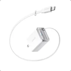 ANKER - Cargador Rápido Usb-c 35w Nano Con Cable Retráctil Blanco