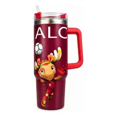 OEM - Termo Botella Térmica Acero Inoxidable Mundialista 1lt Rojo