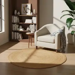 MIELTECH - Tapete Alfombra Yute Trenzado Artesanal 100 Cm