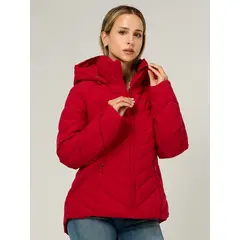 TOMMY HILFIGER - Chaqueta roja ligera acolchada
