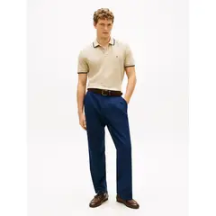 TOMMY HILFIGER - Polo beige de piqué con corte regular