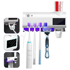 GENERICO - Soporte Dispensador y Esterilizador UV de Cepillos y Crema Dental