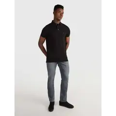 TOMMY HILFIGER - Polo 1985 Collection De Piqué Y Corte Slim Hombre Negro
