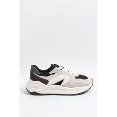 KOAJ - Tenis negros de plataforma con cortes grises localizado Hombre