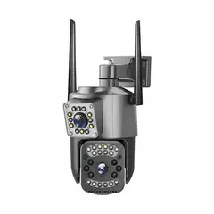 SHEN HUANG - Cámara Ip Exterior Doble Lente Wifi Vision Nocturna 360 V380