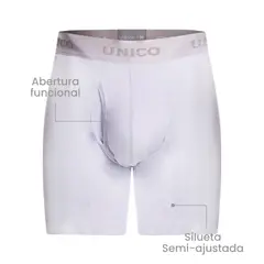 MUNDO UNICO - BOXER MEDIO RELAX FIT WHITE BLANCO