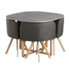 MUEBLES FIOTTI - Comedor Ahorrador de Espacio 4 Puestos Wahib