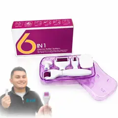 GENERICO - Derma Roller 6 En 1 Micro Agujas Abre Poros Minoxidil