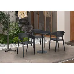 RTA DESIGN - Silla Manaos, Negro, Con espaldar Minimalista y diseño Moderno