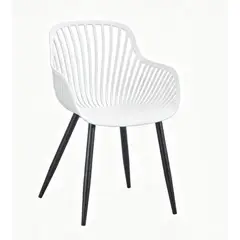RTA DESIGN - Silla Victoria, Blanco, Con espaldar minimalista y diseño moderno